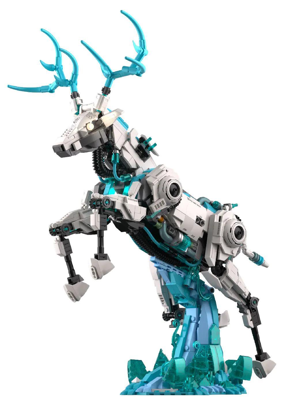 bộ lắp ghép Mô hình Mecha Hươu Trắng Bay Lượn iambrick 31102, đồ chơi mô hình Mecha Tương Lai, chất lượng cao, giá tốt cho con trai 14 tuổi.