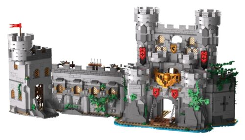 Toàn cảnh bộ lắp ghép Lâu đài Kiếm Thánh Linh iambrick 40211. Mô hình pháo đài trung cổ hoành tráng cho con trai 14 tuổi, giá tốt.