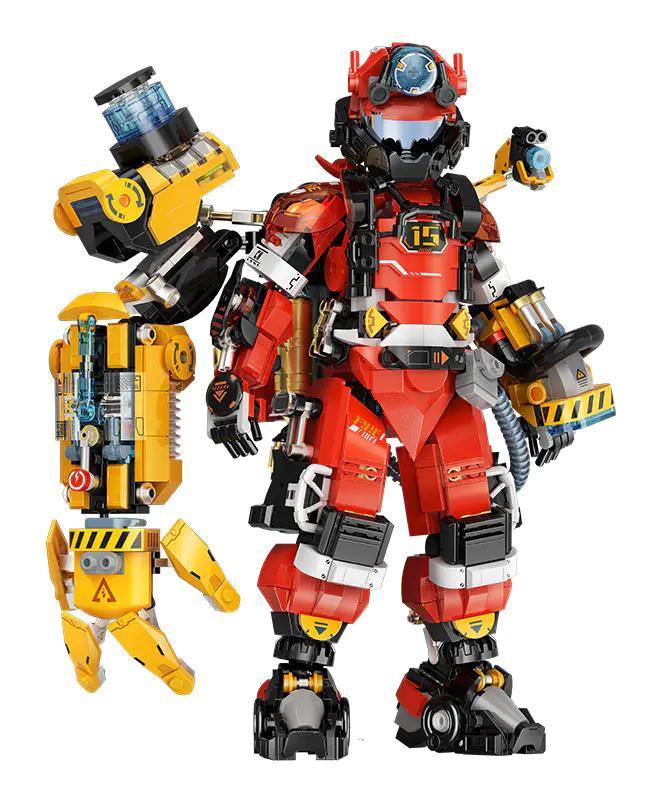 bộ lắp ghép Robot Cứu Hỏa iBlock ib1101 giá tốt, mô hình robot cứu hỏa cho bé trai 8 tuổi, hộp sản phẩm chất lượng cao
