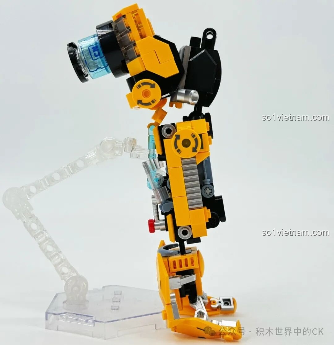 Quá trình lắp ráp cánh tay cứu hộ đa năng màu vàng của Robot Cứu Hỏa iBlock ib1101.