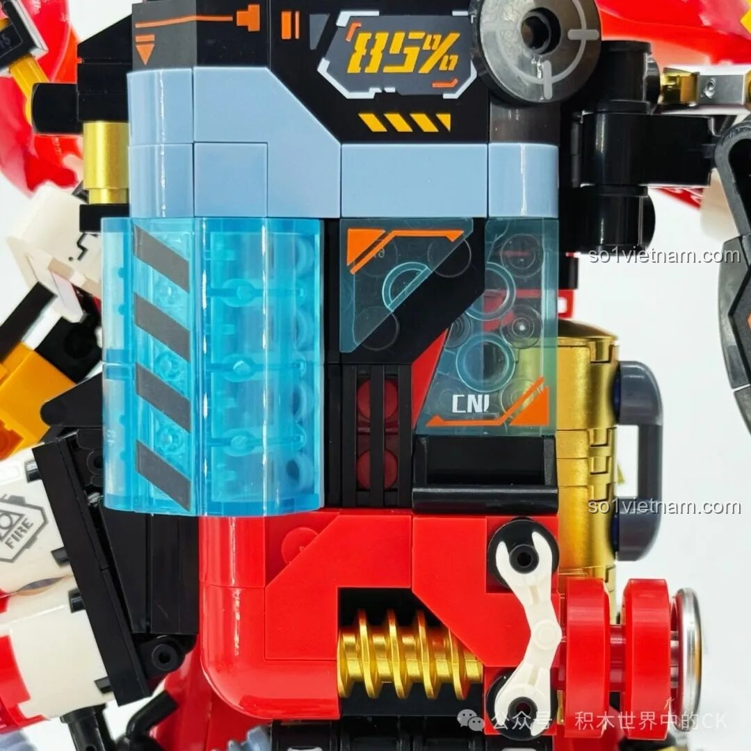 Robot Cứu Hỏa Phá Vỡ Giới Hạn iBlock ib1101 tạo dáng cứu Ultraman.