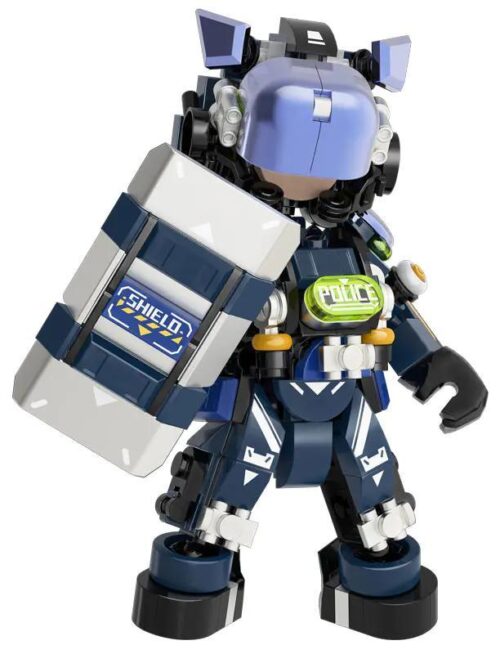 iBlock ib1102-1 Đội Đặc Nhiệm Cảnh Sát Bão Táp Mô hình cảnh sát bão táp, có khiên chắn và mũ bảo hiểm cho bé trai 9 tuổi