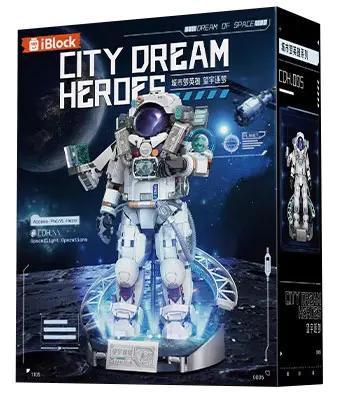 Bộ lắp ghép Phi hành gia Stellar Quest iBlock ib1105 Mô hình Người máy không gian giá tốt cho bé trai 8 tuổi