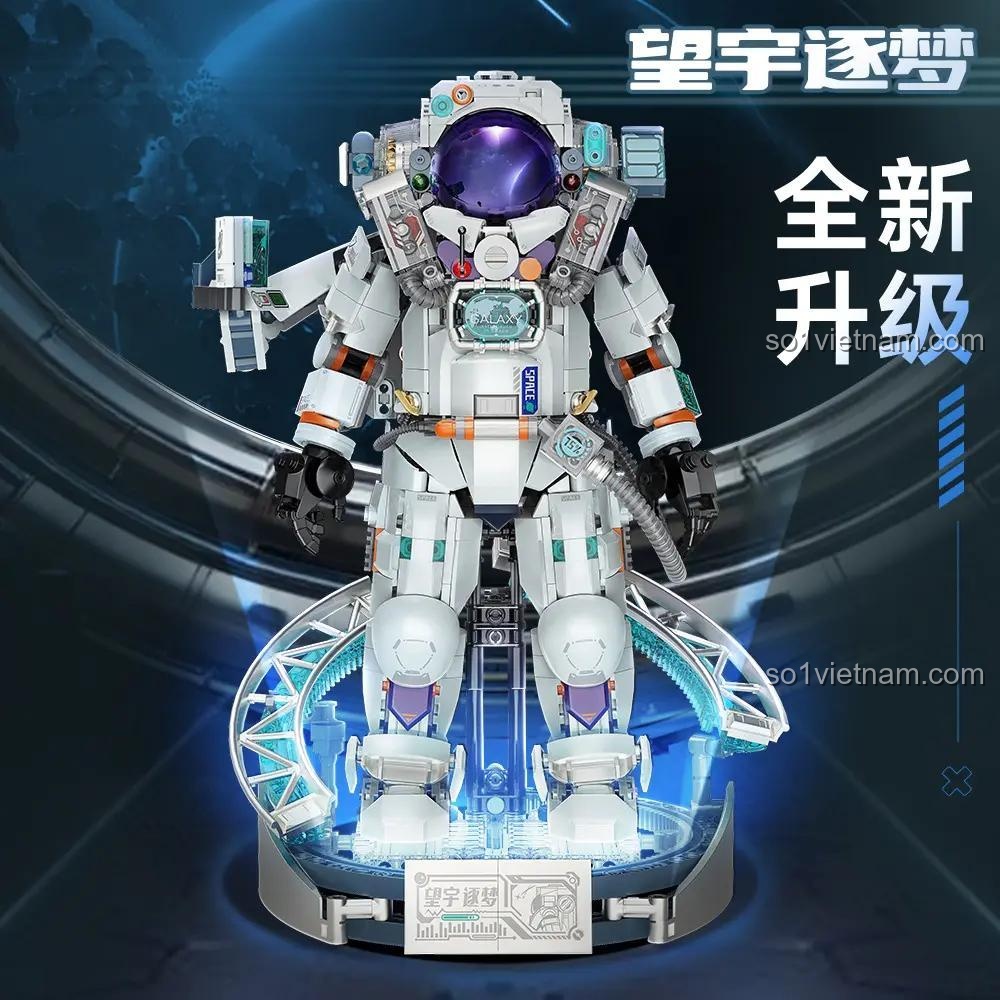 Đồ chơi xây dựng Bộ giáp vũ trụ iblock1105 Bộ đồ chơi Robot phi hành gia iBlock chất lượng cao cho bé trai 8 tuổi