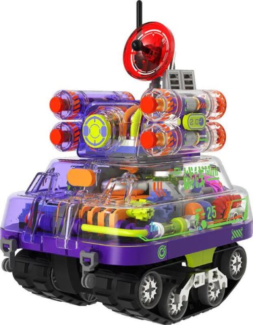 Xe tăng T-25 chiến tuyến iBlock ib1301-1, bộ đồ chơi quân sự cho bé 8 tuổi, thiết kế nửa trong suốt, tháp pháo xoay 360 độ, có minifigure phi công, giá tốt