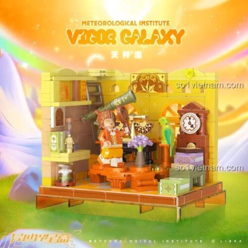iBlock ib2001-8 Cyber Galaxy Libra bộ lắp ghép mô hình chòm sao Thiên Bình với minifigure nhân vật Thiên Bình