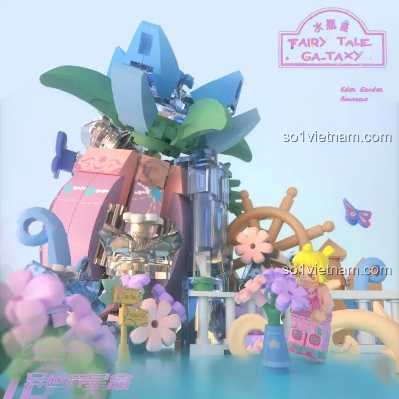 iBlock ib2001-9 Cyber Galaxy Aquarius chi tiết mô hình, bộ lắp ghép mini block, đồ chơi giáo dục cho bé gái 14 tuổi, giá tốt