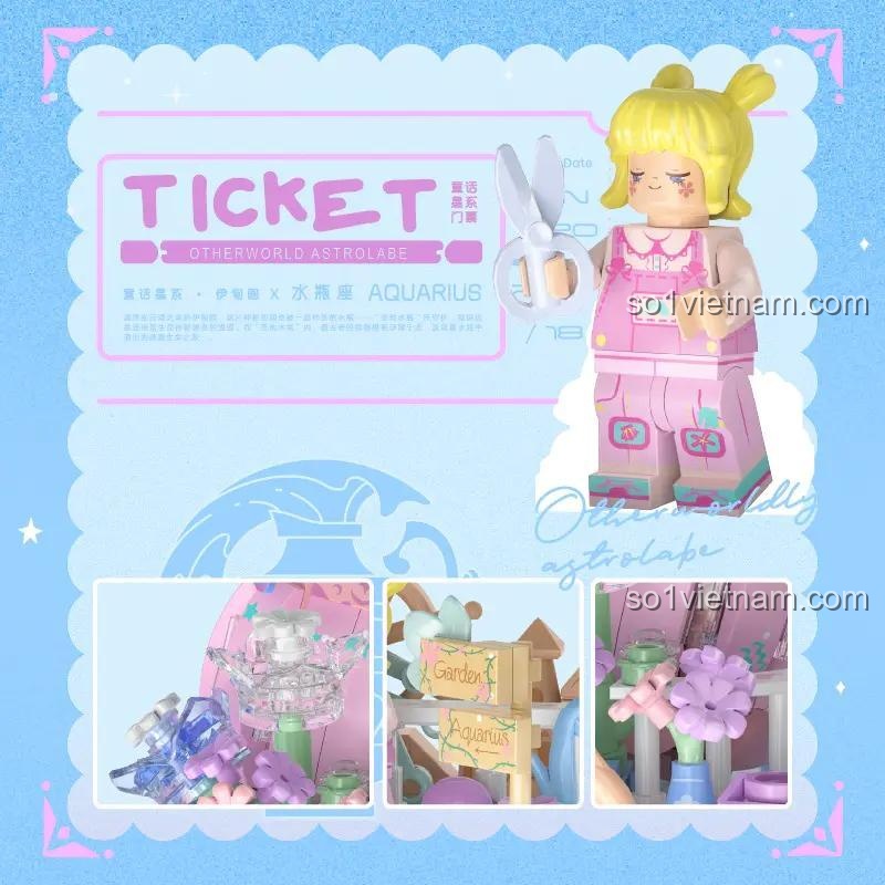 iBlock ib2001-9 Cyber Galaxy Aquarius minifigure, bộ lắp ghép mini block, đồ chơi giáo dục cho bé gái 14 tuổi, giá tốt