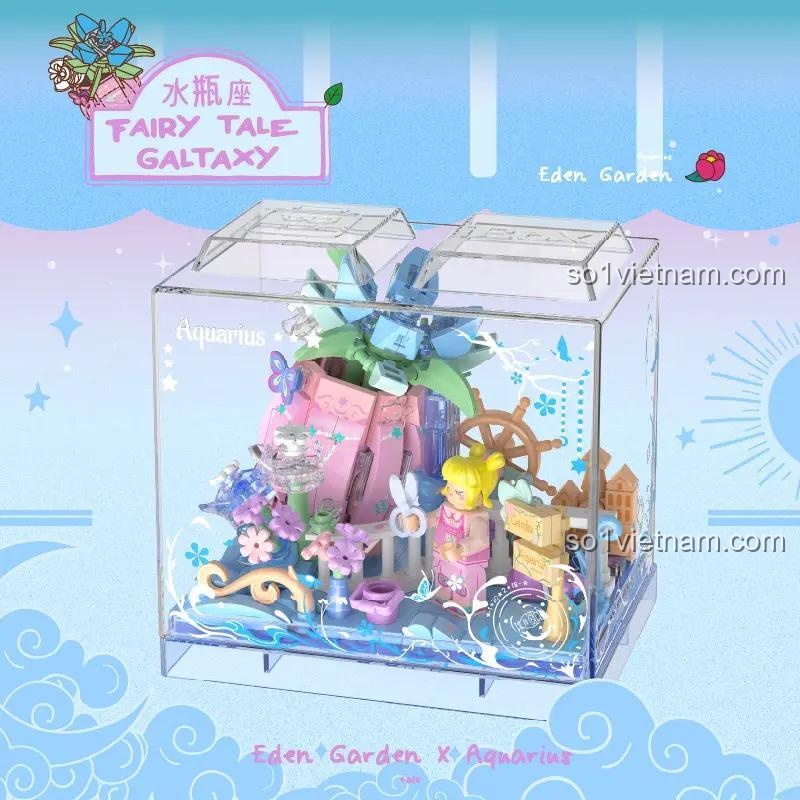 iBlock ib2001-9 Cyber Galaxy Aquarius mô hình Bảo Bình, bộ lắp ghép mini block, đồ chơi giáo dục cho bé gái 14 tuổi, giá tốt