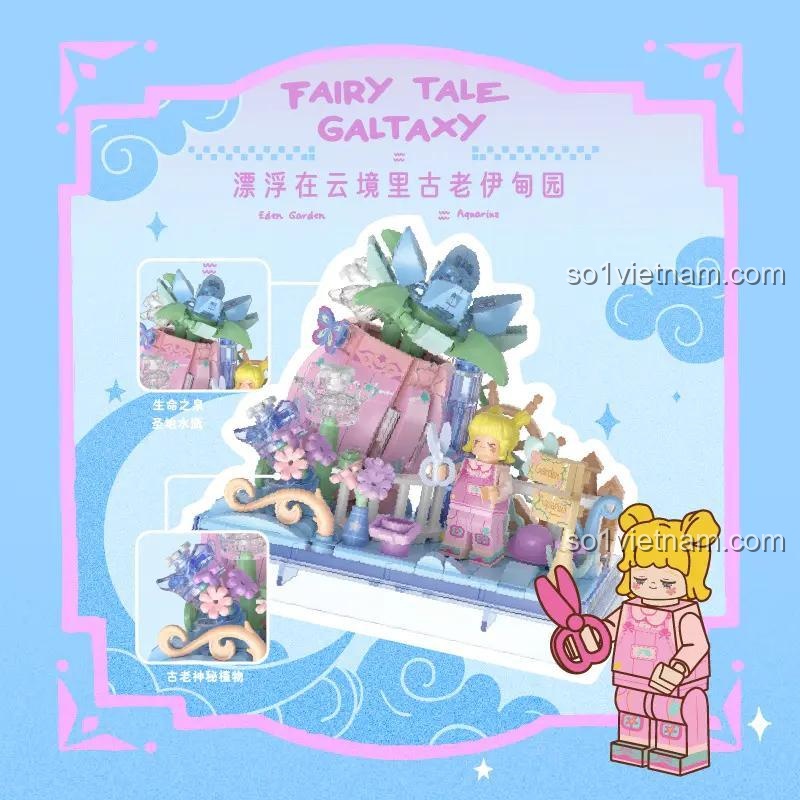 iBlock ib2001-9 Cyber Galaxy Aquarius mô hình vườn cổ tích, bộ lắp ghép mini block, đồ chơi giáo dục cho bé gái 14 tuổi, giá tốt