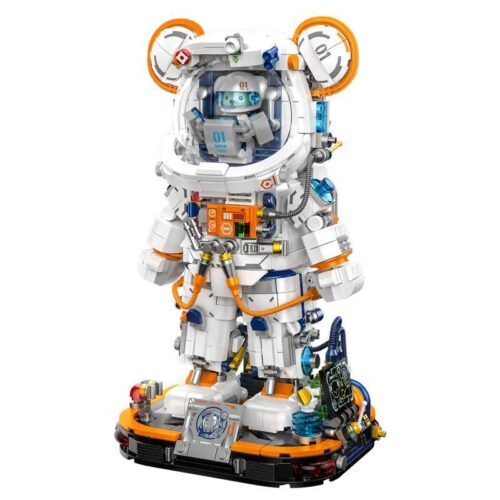 Mô hình Gấu Teddy Phi Hành Gia Ibrixx 881302 lắp ráp chi tiết, có đèn LED, đầu trong suốt, 1343 mảnh ghép, phù hợp cho bé 14 tuổi