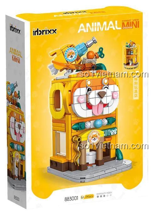 Hộp bộ lắp ghép Cửa hàng Đồ chơi Whoosh Idbrixx 883001, mô hình cửa hàng đồ chơi mini dễ thương cho bé 6 tuổi, 343 chi tiết