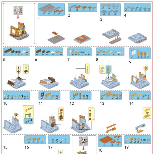 Cửa hàng Đồ chơi Whoosh Idbrixx 883001 hướng dẫn lắp ráp Idbrixx 883001 Mô hình cửa hàng đồ chơi xây dựng mini