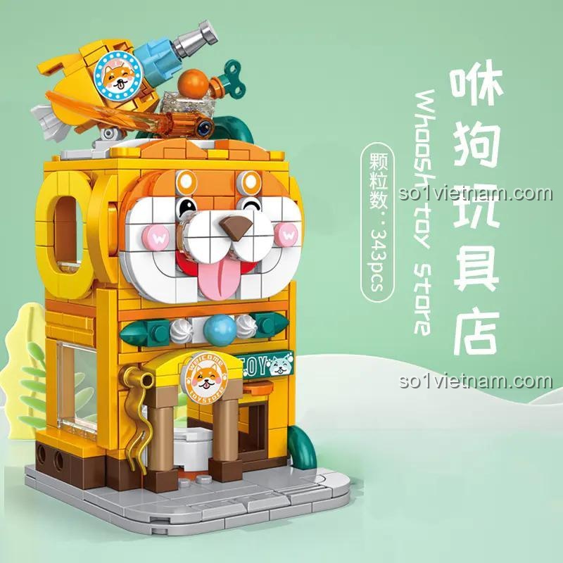 Mô hình Cửa hàng Đồ chơi Whoosh Idbrixx 883001, mô hình cửa hàng đồ chơi mini dễ thương cho bé 6 tuổi, 343 chi tiết