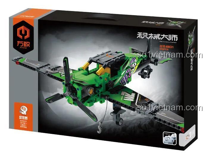 Hộp đồ chơi lắp ráp IM.Master QIHUI 6831 Máy Bay Cứu Hộ Cánh Đơn, bộ xếp hình máy bay cho bé trai 8 tuổi, giá tiết kiệm.