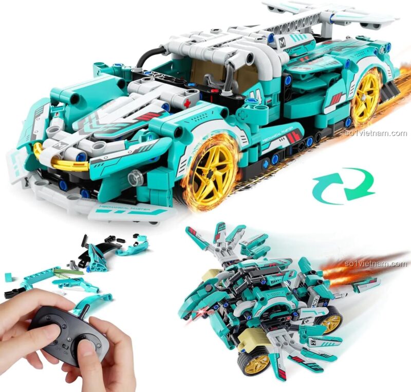 Xe Thể Thao Apollo IM.Master 8044 điều khiển từ xa, đồ chơi mô hình Siêu Xe Apollo QIHUI biến hình robot, kích thích sáng tạo cho bé trai 8 tuổi.