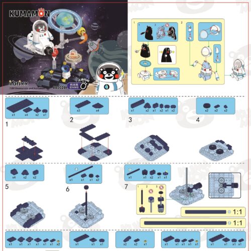 Kumamon: Thám Hiểm Vũ Trụ/Kumamon/Gấu Kumamon/Kumamon Phi Hành Gia/Kumamon Thám Hiểm Vũ Trụ/Mô hình Kumamon/Đồ chơi Kumamon inbrixx 880028 hướng dẫn lắp ghép inbrixx 28 Kumamon: Thám Hiểm Vũ Trụ