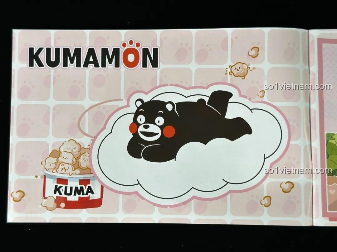 Tờ decal sticker cho đồ chơi mô hình Linh vật Kumamon 388 mảnh, tăng thêm chi tiết sinh động cho mô hình.