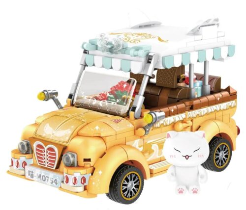 Bộ lắp ghép Xe hơi của mèo Bánh Trôi inbrixx 885304, đồ chơi mô hình Wecha Meow cho bé gái 6 tuổi, giá rẻ, chất lượng cao.