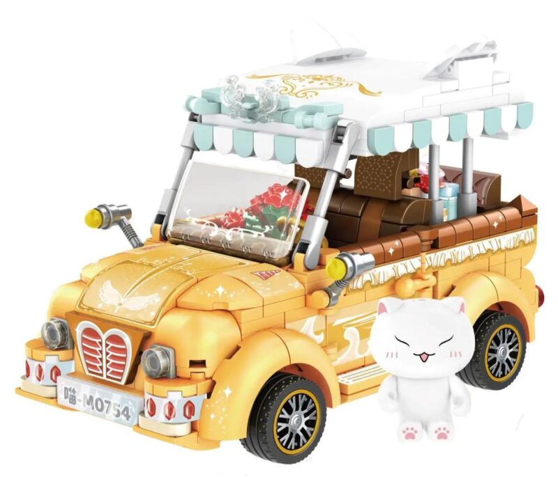 Bộ lắp ghép Xe hơi của mèo Bánh Trôi inbrixx 885304, đồ chơi mô hình Wecha Meow cho bé gái 6 tuổi, giá rẻ, chất lượng cao.