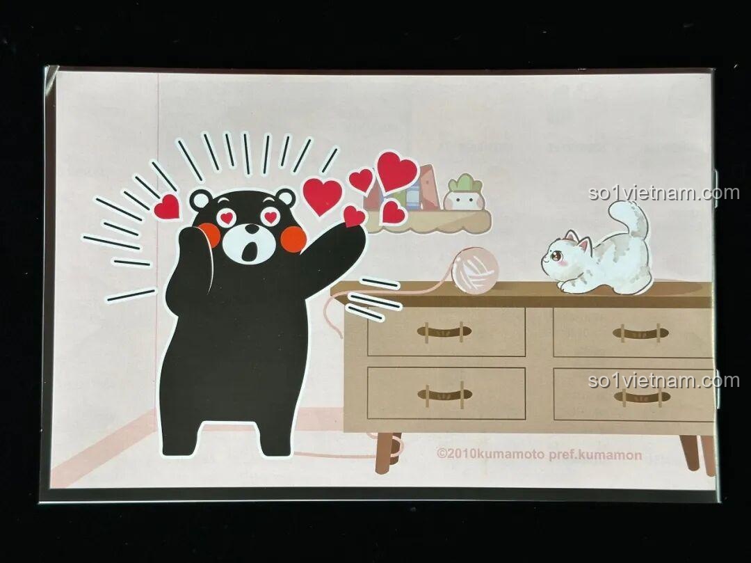 Chi tiết mèo và các mảnh ghép nhỏ trong bộ inbrixx Kumamon 880038.