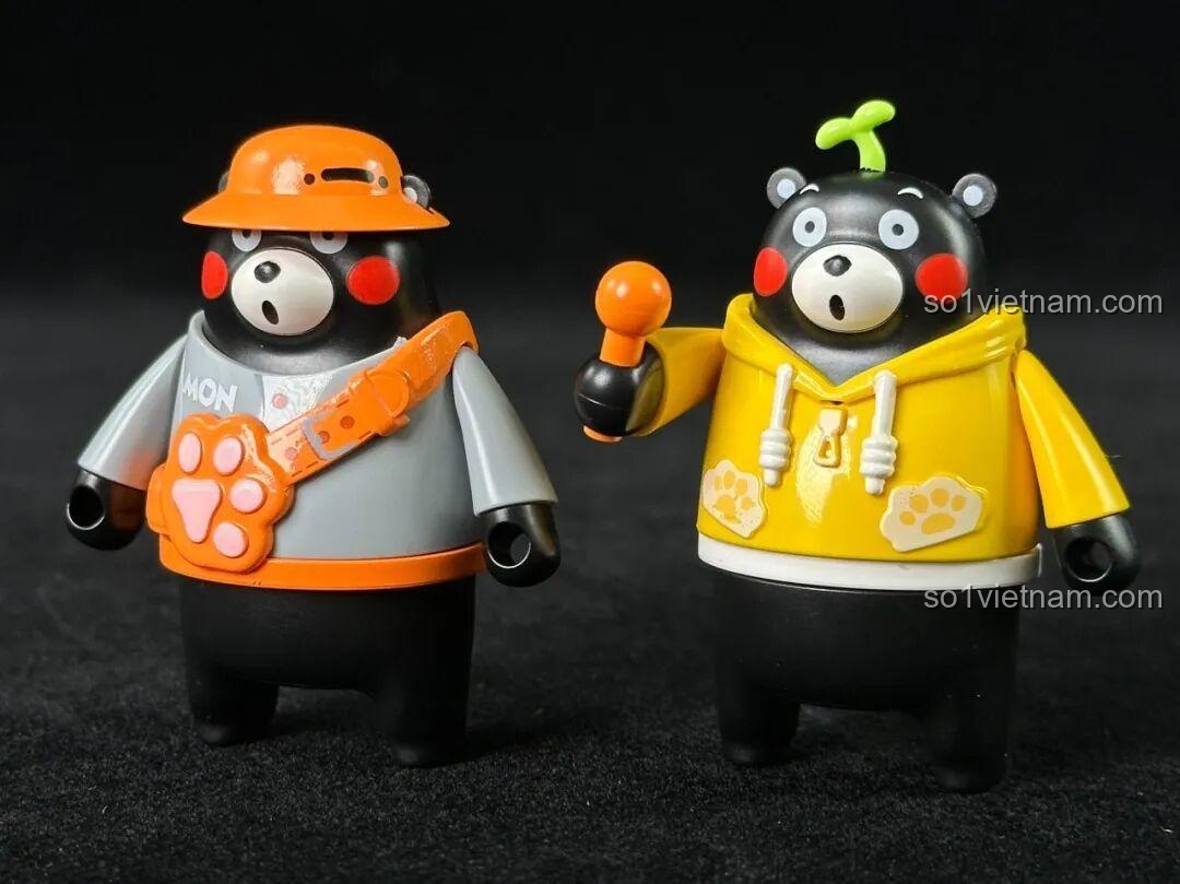 Hai minifigures Kumamon đầu bếp và thư giãn đã được lắp ráp từ bộ 880038.