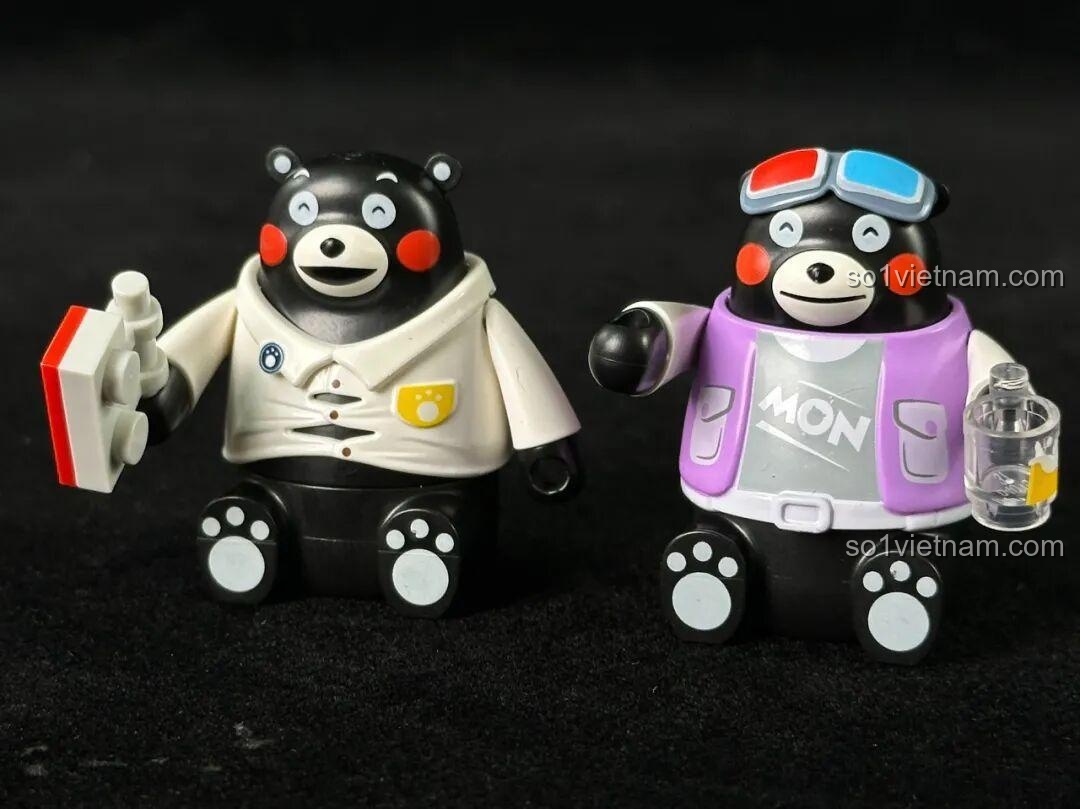Hai minifigures Kumamon khác đã được lắp ráp từ bộ inbrixx Kumamon 880038.