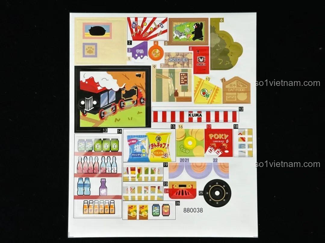 Mặt trước hộp inbrixx Kumamon 880038 Đời Sống Tại Nhà, hiển thị cảnh Kumamon thư giãn.