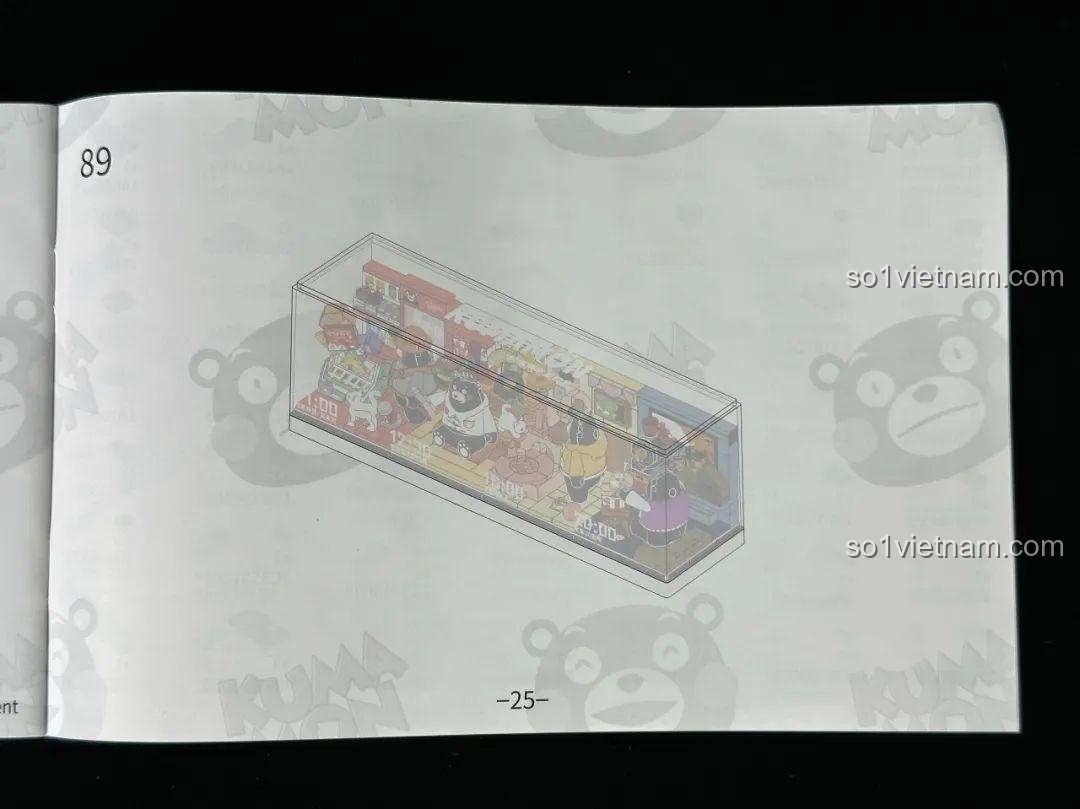 Tấm nền trang trí hình mèo và Kumamon cho bộ inbrixx Kumamon 880038.