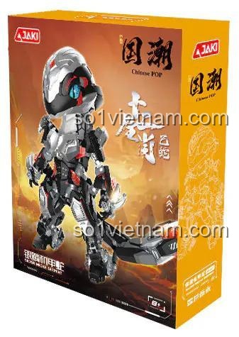 Mô hình Rồng Thần Giáp Xà JAKi BK001 trên hộp đựng, đồ chơi lắp ráp cho bé 8 tuổi