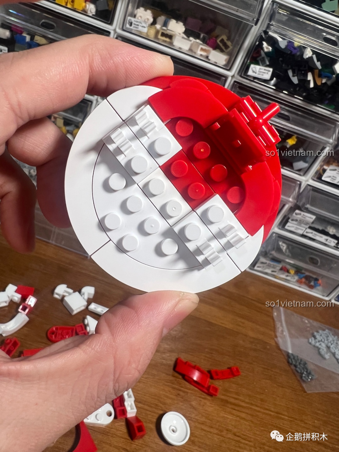 Cấu trúc bên trong phần thân của mô hình Cá Chép Vận May JAKI, đòi hỏi sự tỉ mỉ khi lắp ráp.