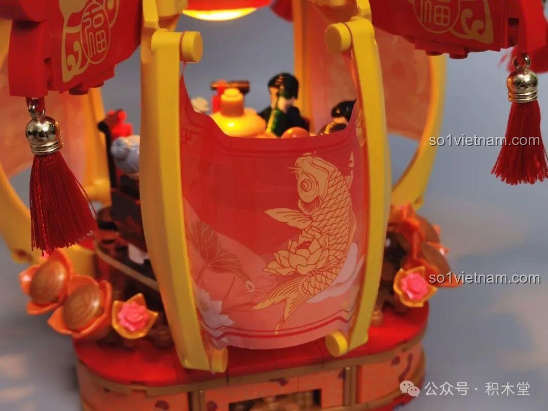 Chi tiết cây quất trên bàn tiệc bộ Đèn Lồng Như Ý Xuân Đăng JAKI