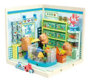 Bộ lắp ghép Cửa hàng thủy sinh JAKI FK023, đồ chơi mô hình Capybara dễ thương, phù hợp bé gái 8 tuổi, giá tốt.