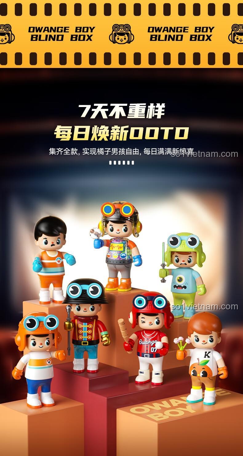 Đồ chơi mô hình HK302, nhân vật ẩn Owange Boy Điện Tần, chất lượng cao