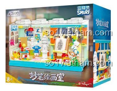 Hộp sản phẩm Bộ Lắp Ghép Smurf - Xưởng Vẽ Kỳ Diệu JAKI HK320