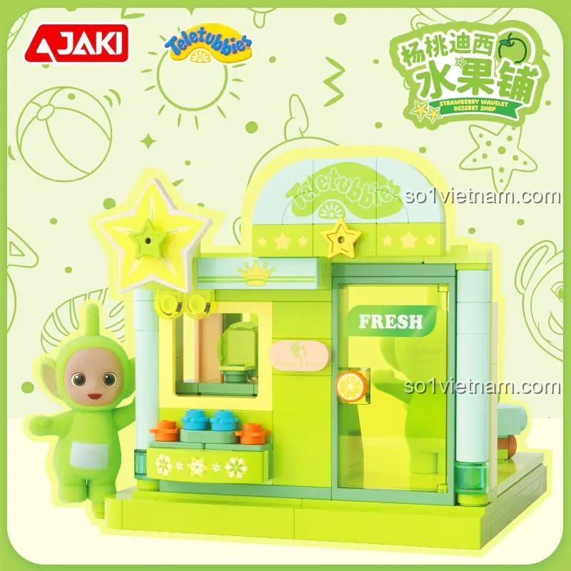 Bộ lắp ghép Teletubbies - Tiệm trái cây của Tinky Winky JAKI HK506 với Tinky Winky