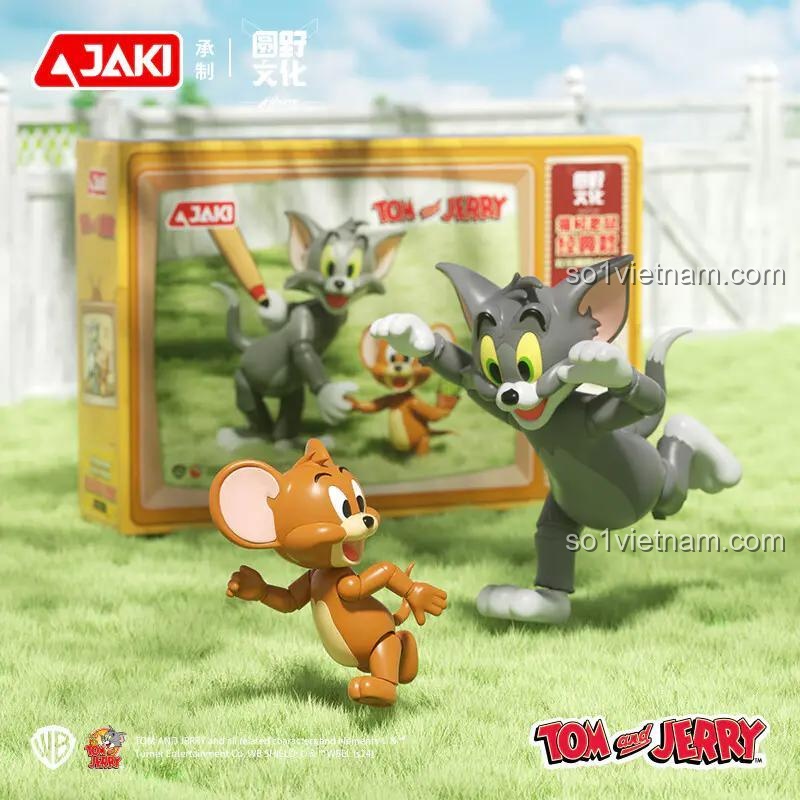 Mô hình Tom và Jerry Classic Version JAKI HK851 cùng hộp sản phẩm