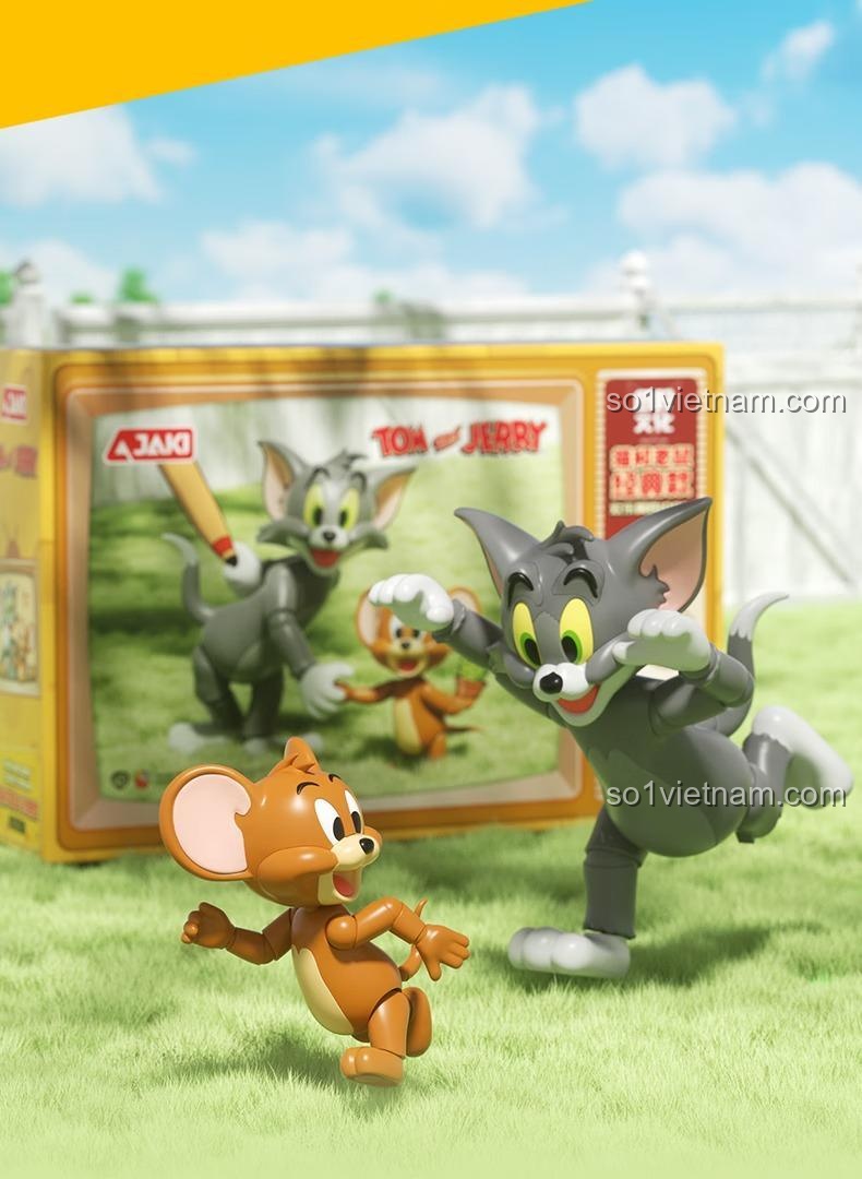 Mô hình Tom và Jerry Classic Version JAKI HK851 với hộp tivi