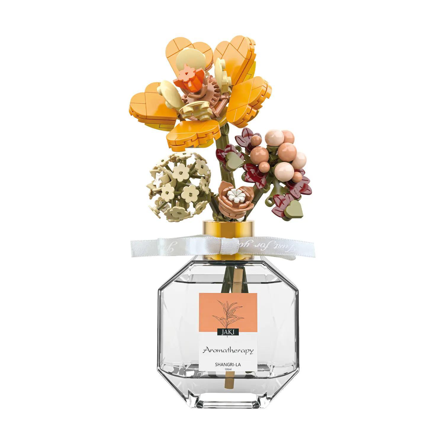 bộ lắp ghép Hoa Diên Vĩ JAKI JK2505 Nghệ Thuật Hương Thơm, đồ chơi mô hình cho con gái 8 tuổi, giá tốt