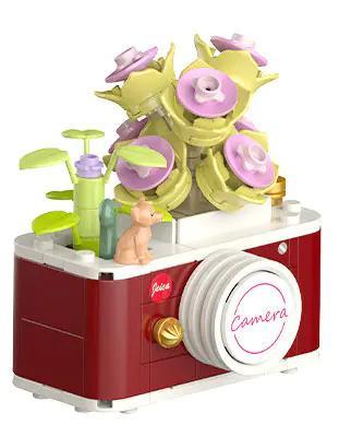 Mô hình chính bộ lắp ghép Máy ảnh hoa, đồ chơi lắp ráp JK2715, thiết kế retro độc đáo, phù hợp bé gái 8 tuổi, giá tốt