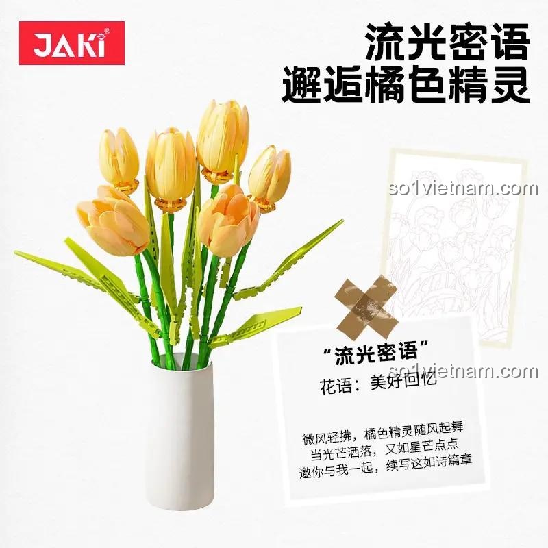 Mô hình hoa tulip vàng "Luồng Sáng Mật Ngữ" JAKI JK29311