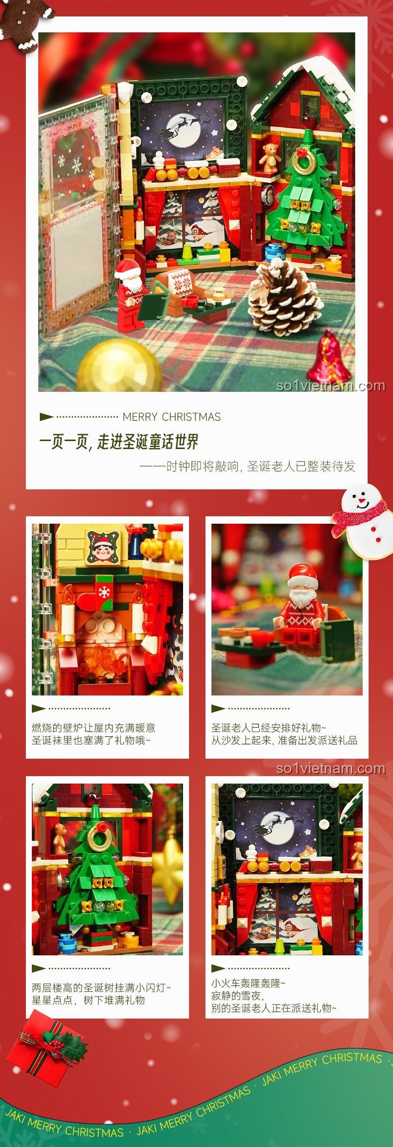 Khám phá thế giới cổ tích với Sách Giáng Sinh Pop-up JAKI, món quà tuyệt vời cho bé.