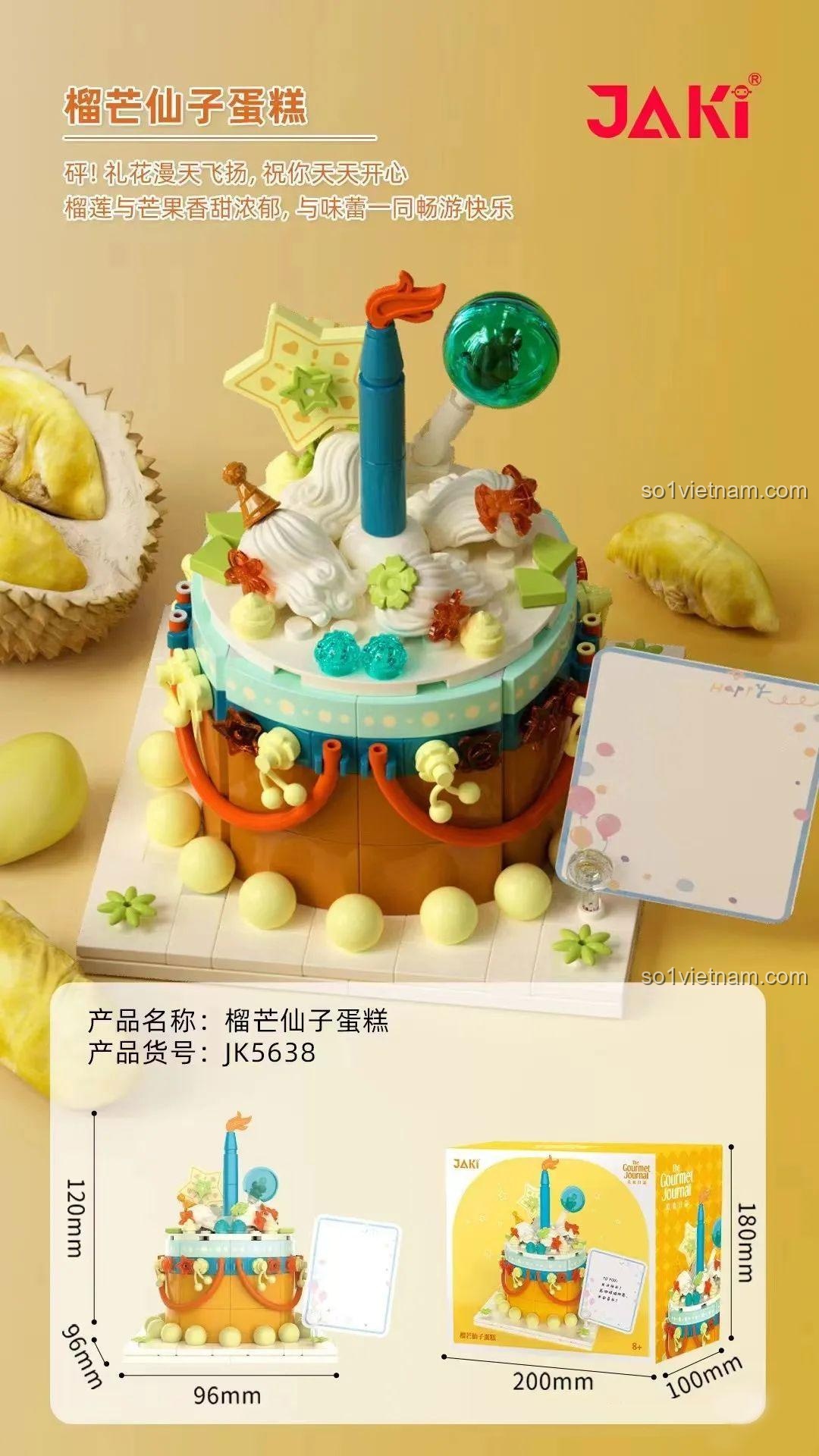 Hộp sản phẩm bánh kem sầu riêng JAKI JK5638
