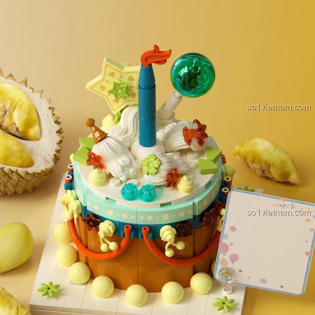 Mô hình bánh kem sầu riêng JAKI JK5638 đang lắp ráp