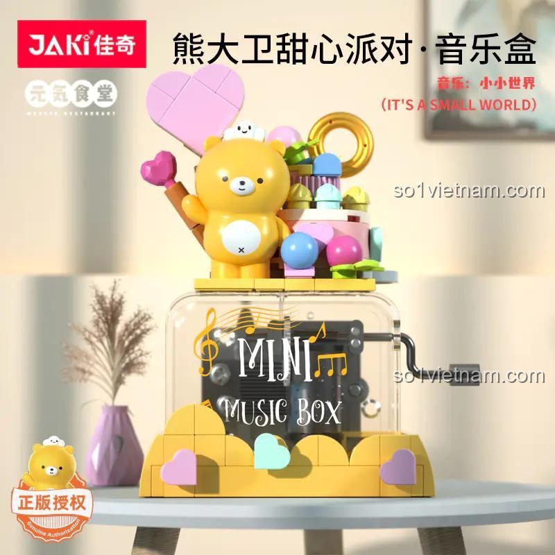 Hộp nhạc gấu David tiệc ngọt ngào JAKI JK6201 phát nhạc