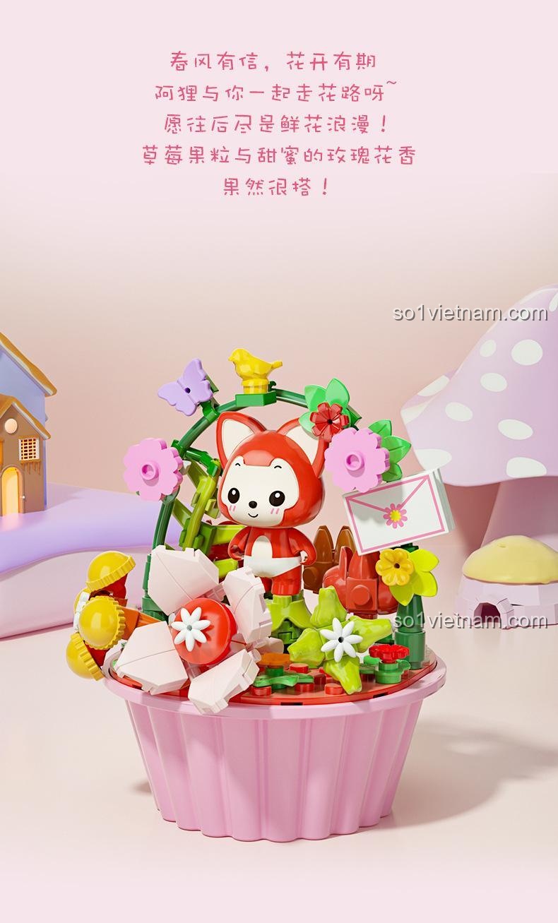 Ảnh quảng cáo bộ lắp ghép Hộp quà Cáo Ali 6502. A Li dễ thương như có phép thuật chữa lành, gợi lại ký ức tuổi thanh xuân.