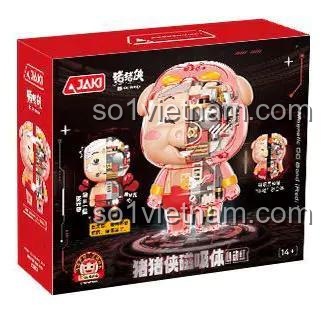 Hộp sản phẩm bộ lắp ghép JAKI JK6808, mô hình GG Bond Magnetic Figure chất lượng cao, phù hợp bé trai 14 tuổi, giá bình dân