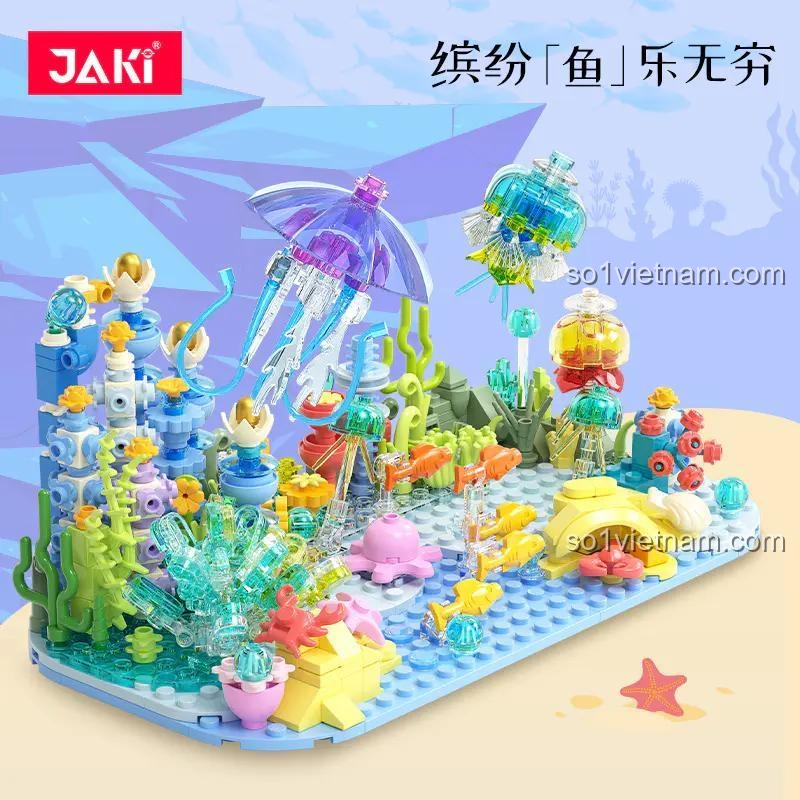 Chi tiết đồ chơi mô hình JK8351 Thế giới san hô dưới biển, cảnh quan biển sinh động, đồ chơi lắp ráp chất lượng cao