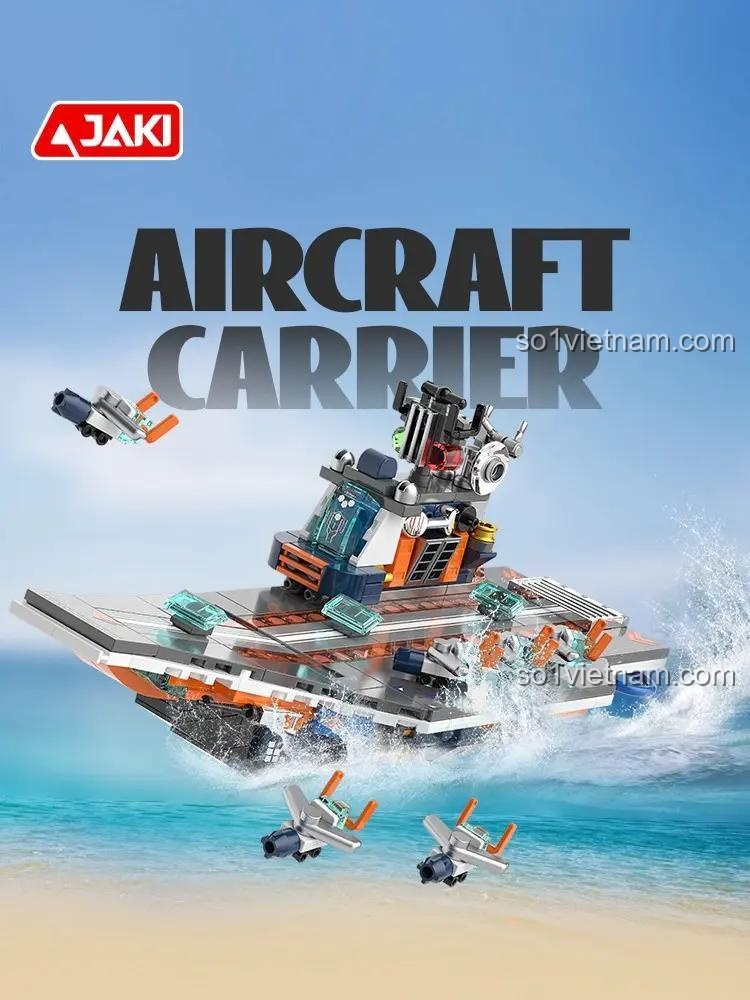 Mô hình Tàu Sân Bay Siêu Hạt Nhân JAKI JK8562 trên biển