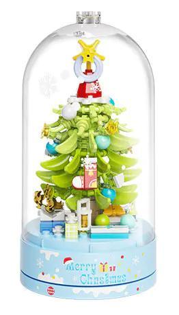 Mô hình Cây Thông Noel "Tuyết Rơi" "Ngàn Sao" Có Nhạc JAKI LK001, đồ chơi lắp ghép Giáng Sinh cho bé 8 tuổi, quà tặng ý nghĩa